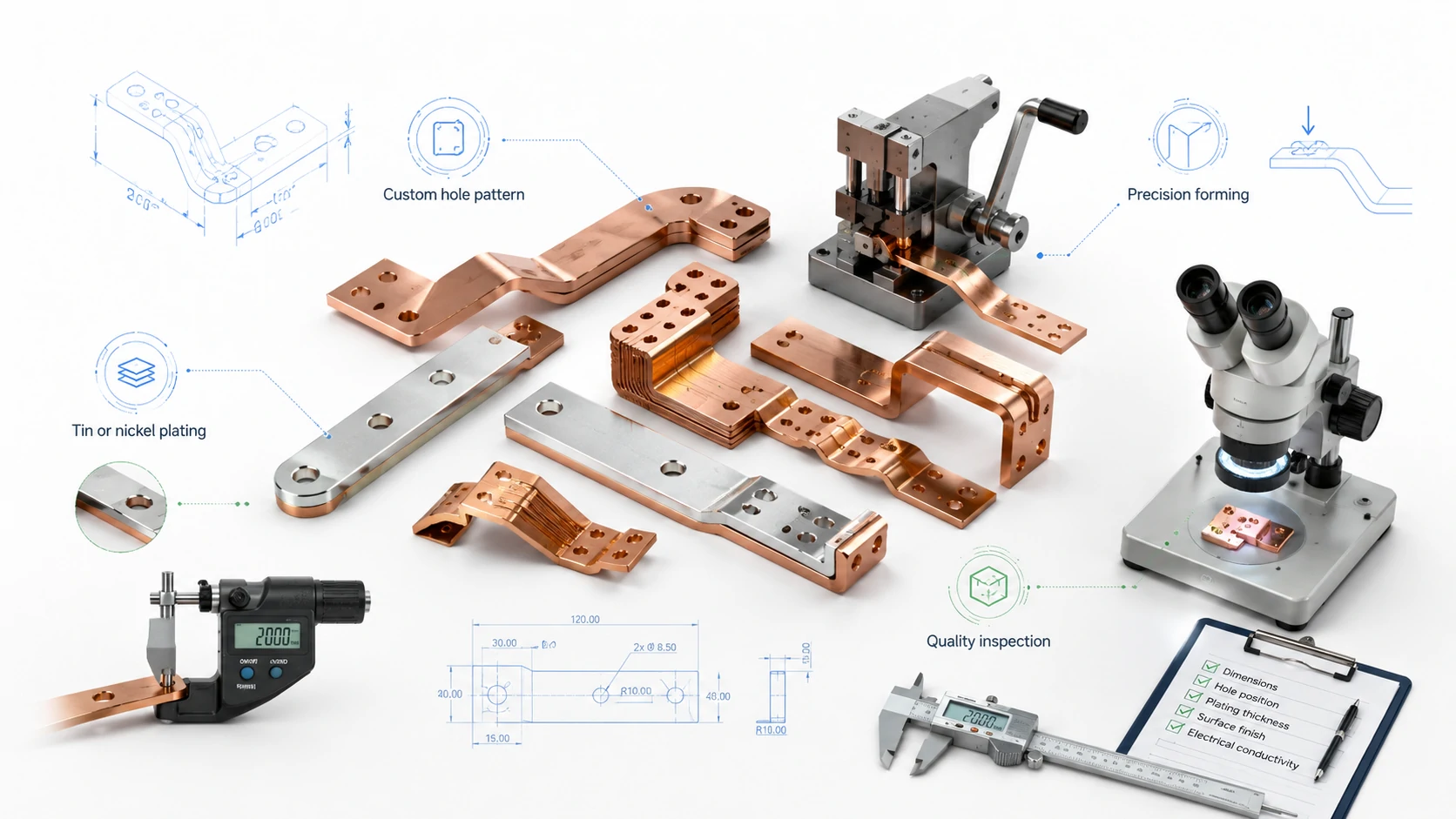 Battery Bus Bars: Copper, Flexible and Insulated Options for New Energy Applications