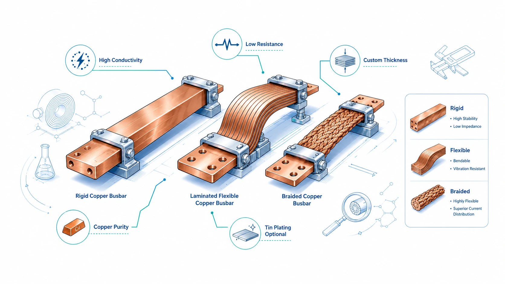 Copper Bus Bars for Power Distribution: How to Choose the Right Design