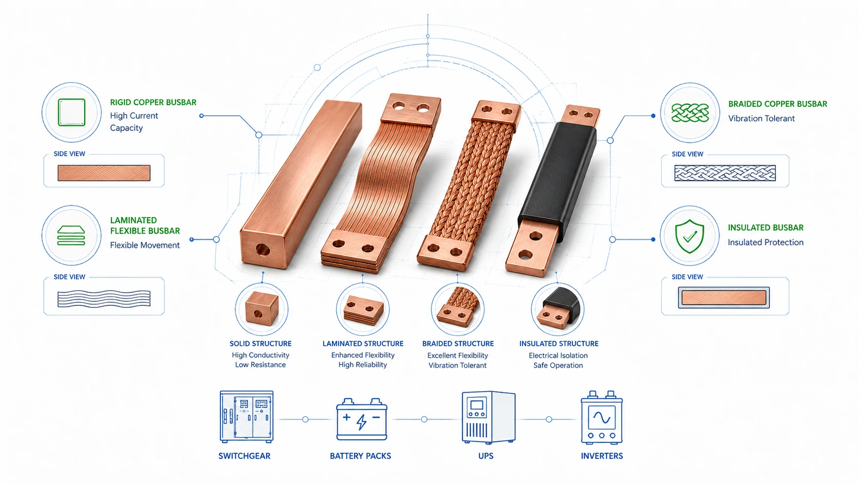 Copper Busbar Guide: Materials, Types, Manufacturing and Custom Options