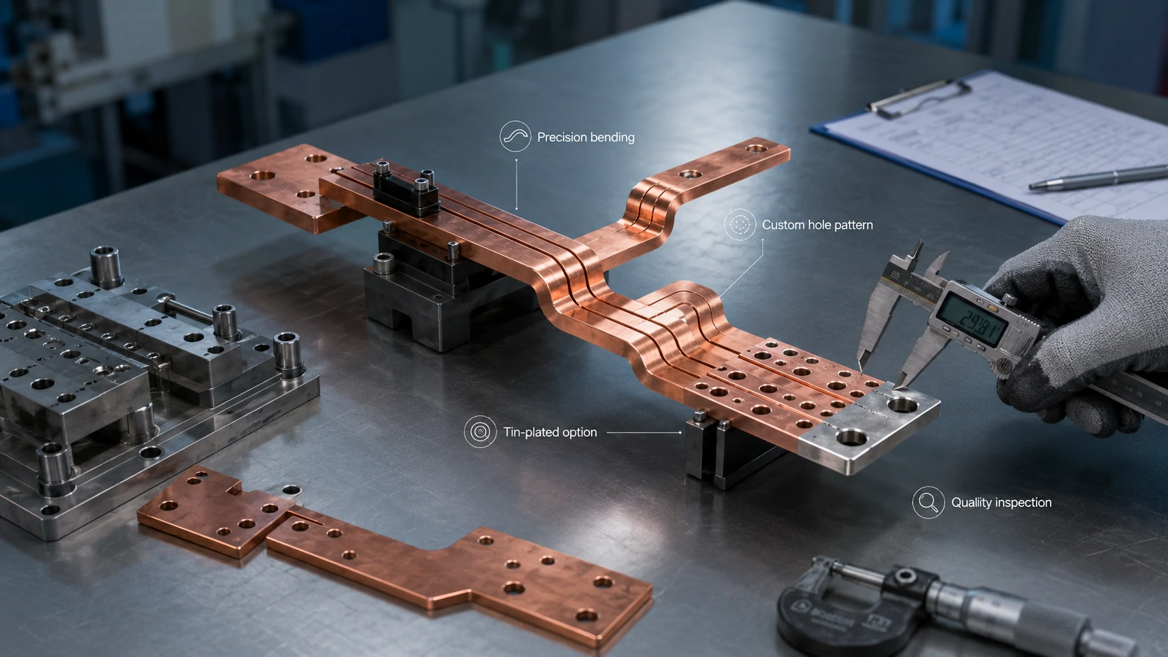 Copper Busbar Guide for EV Batteries, Data Centers and Renewable Energy Systems