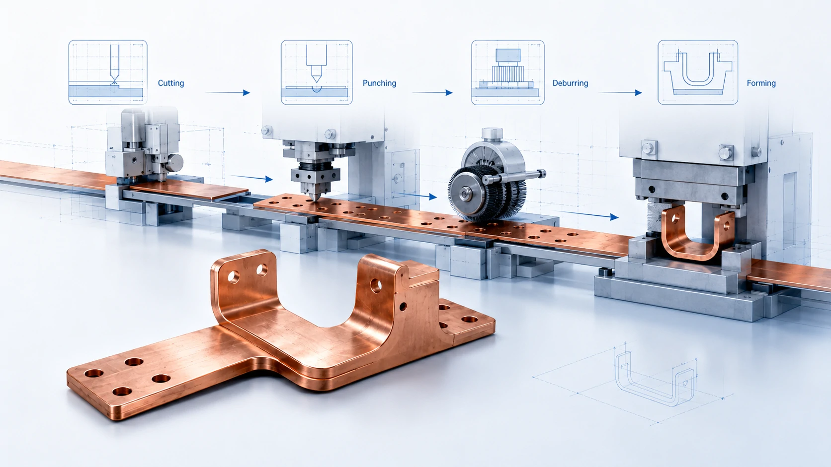 Custom Busbar Manufacturing: From Drawing Review to Final Copper Part