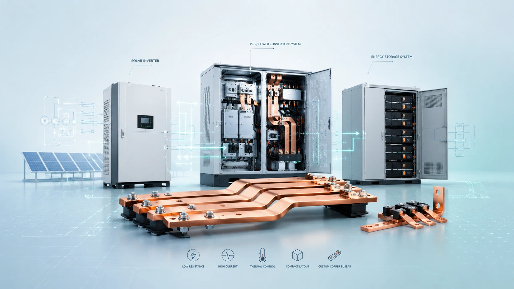 DC Bus Bar Design for Solar Inverters, PCS Cabinets and Energy Storage Systems