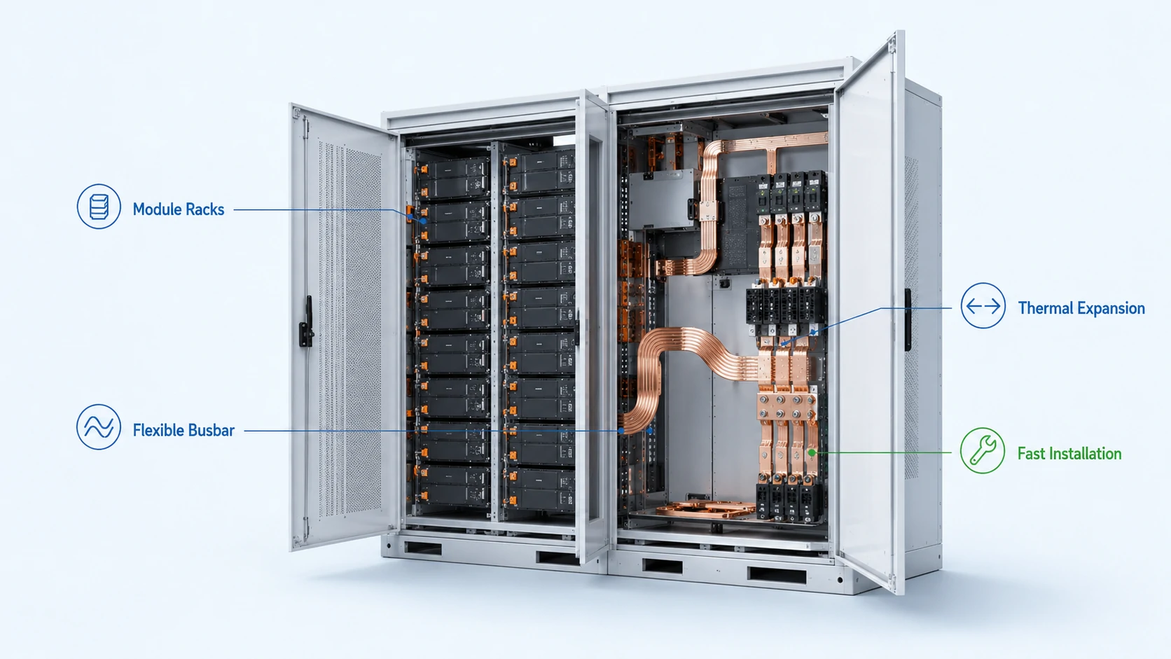 Flexible Busbar Design for Battery Packs, BESS and High-Vibration Power Systems