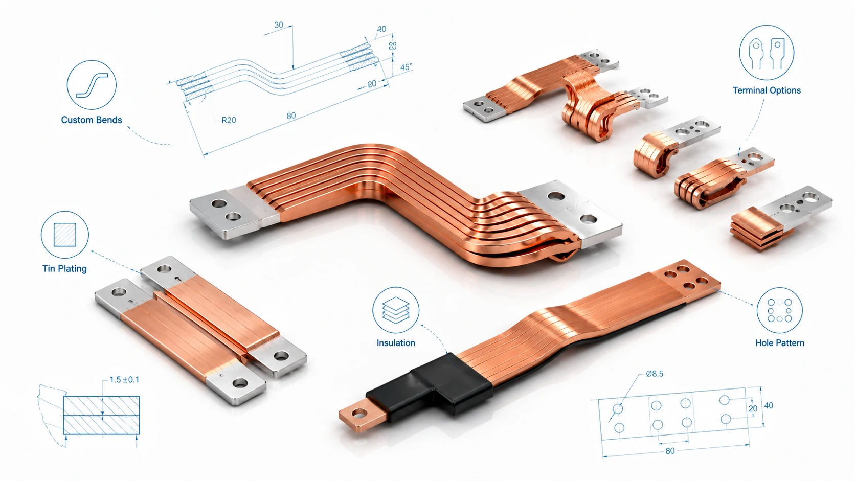 Flexible Busbar Solutions for Compact, High-Vibration and High-Current Assemblies