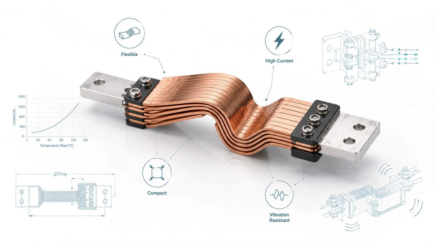 Flexible Busbar Solutions for Compact, High-Vibration and High-Current Assemblies