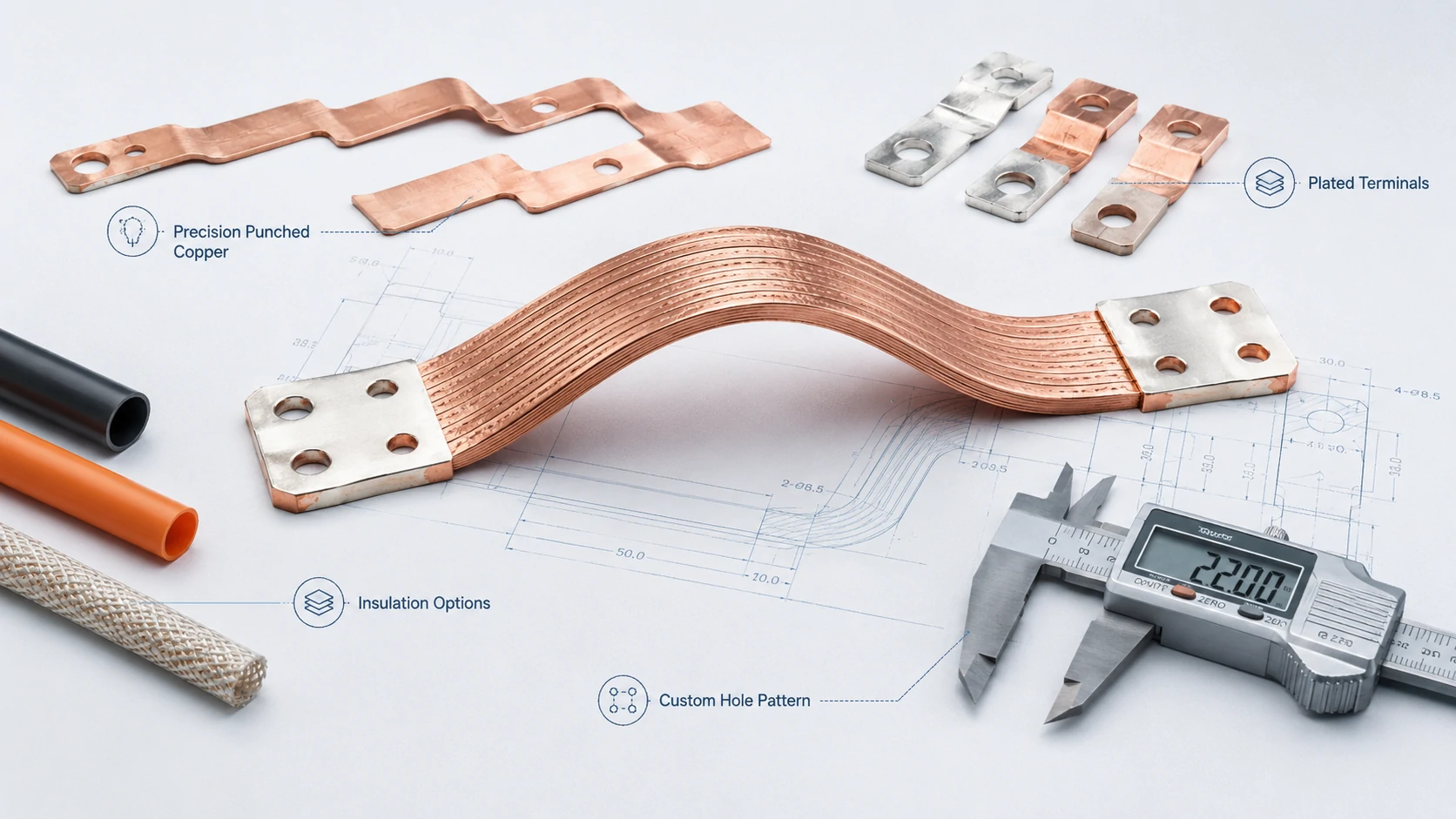 Flexible Copper Busbar for EV Batteries and Energy Storage Systems