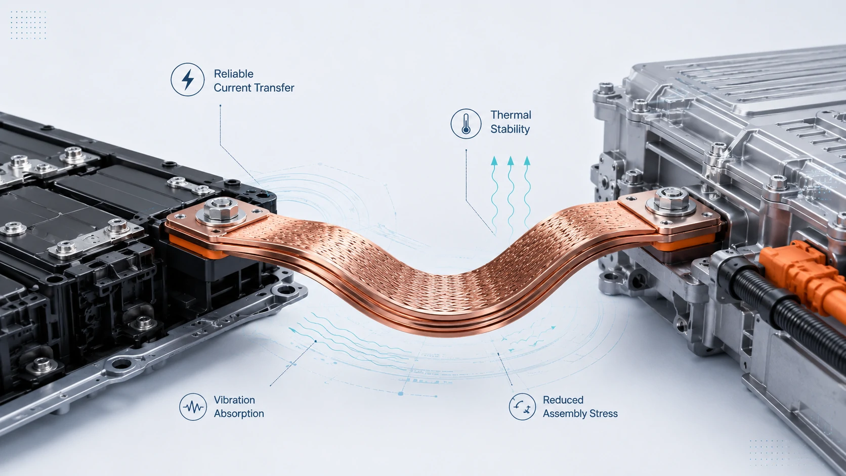 Flexible Copper Busbar for EV Batteries and Energy Storage Systems
