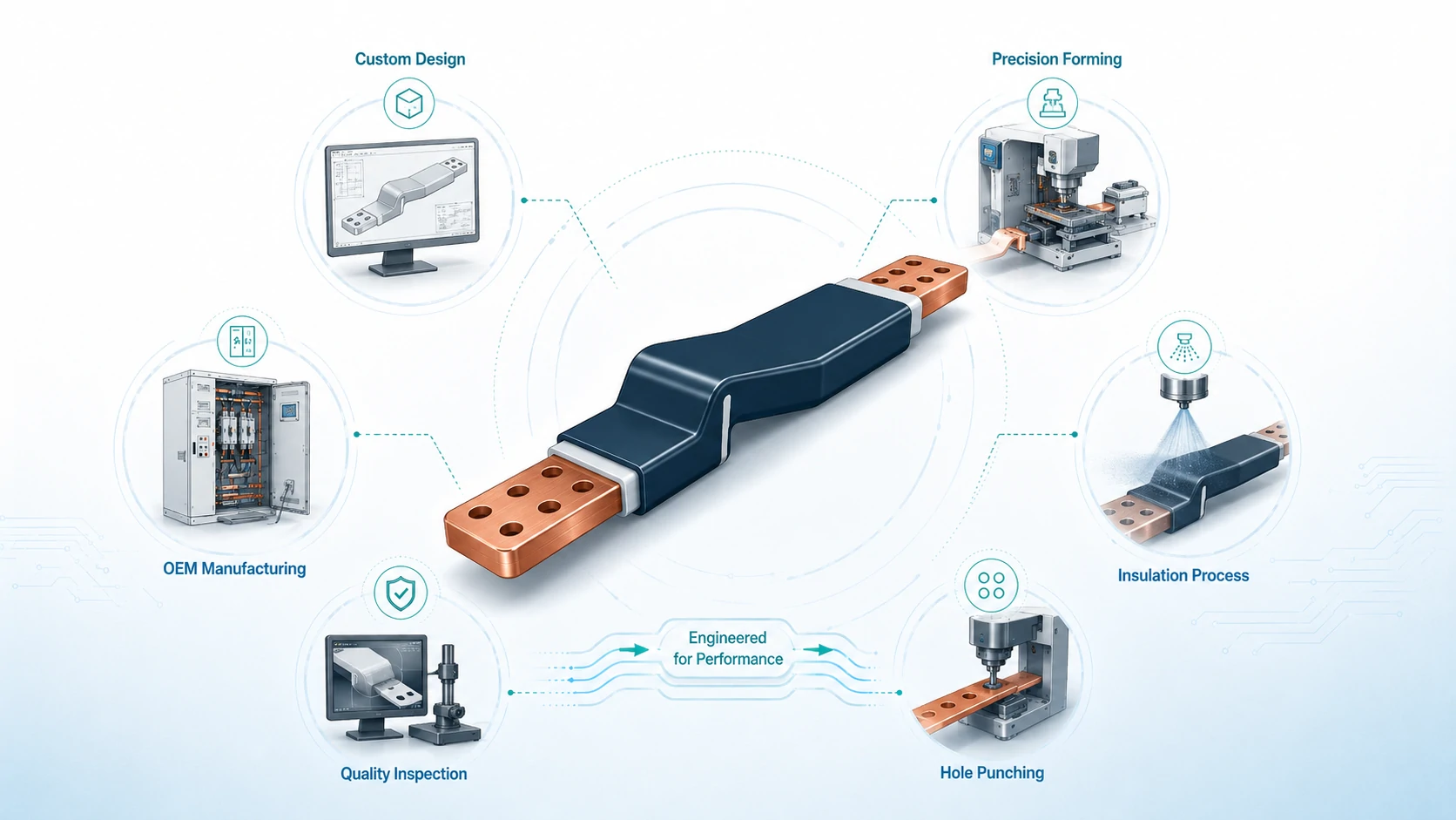 Insulated Bus Bars for Battery Packs, Switchgear and Power Cabinets
