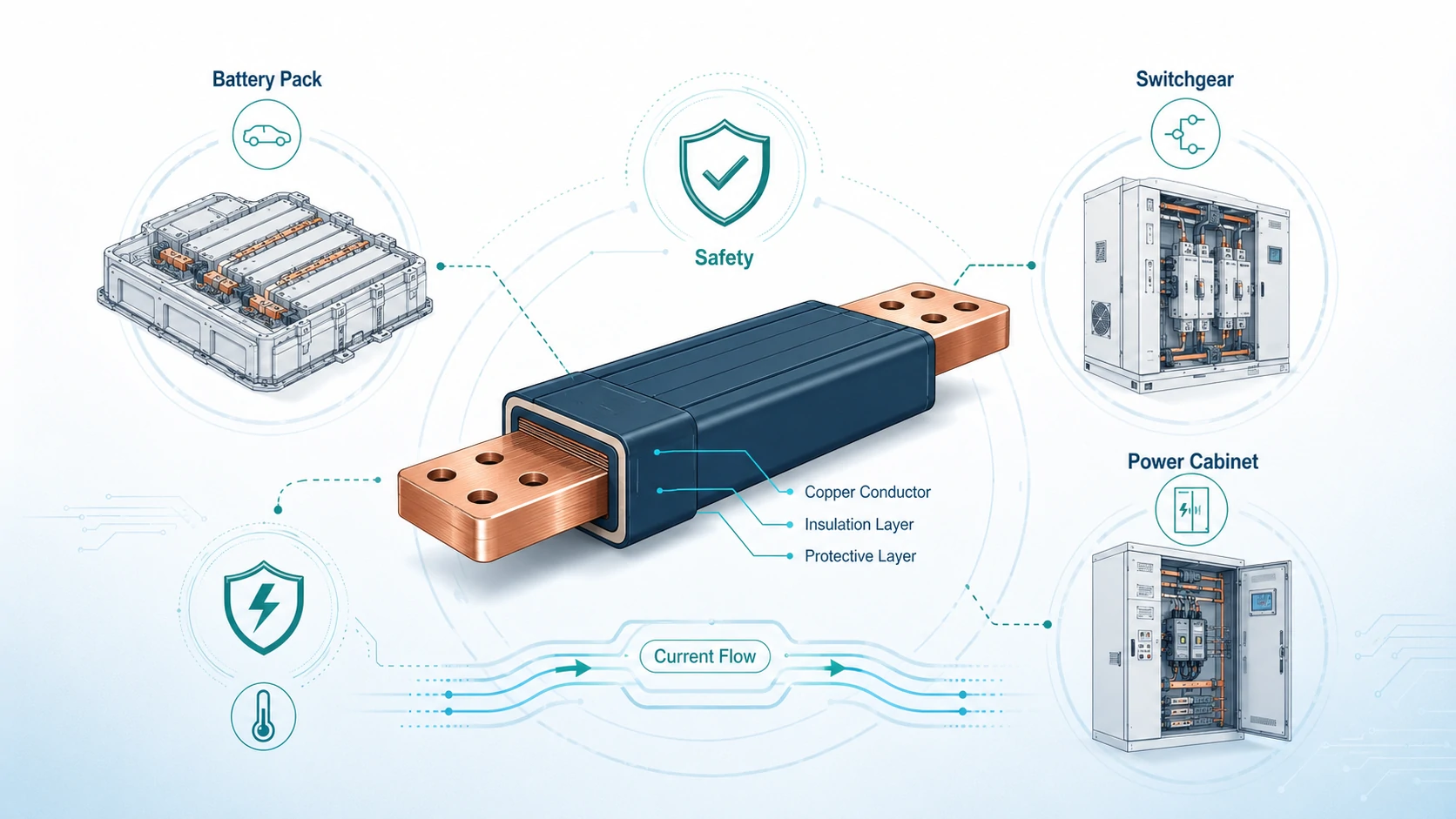 Insulated Bus Bars for Battery Packs, Switchgear and Power Cabinets
