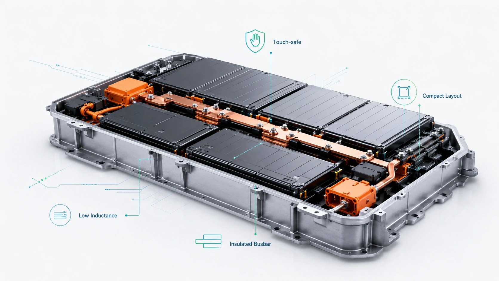 Insulated Busbar Guide for EV Batteries, Switchgear and Power Cabinets