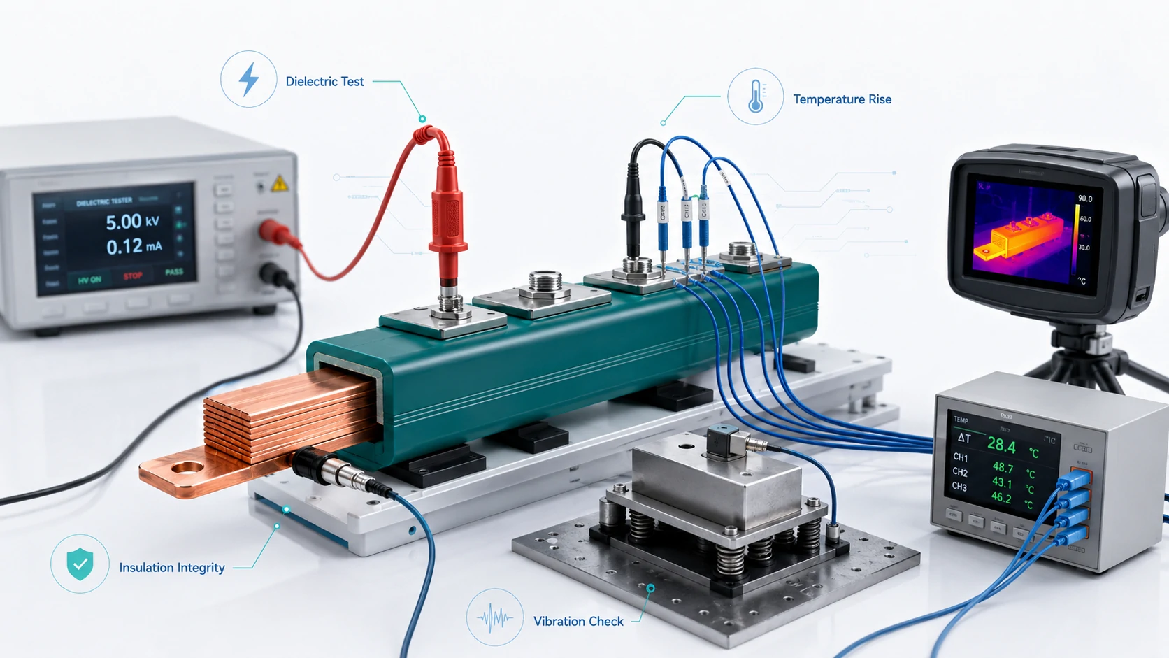 Insulated Busbar Guide for EV Batteries, Switchgear and Power Cabinets
