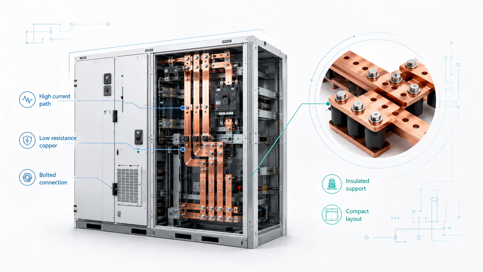 Power Bus Bar Applications in Switchgear, Battery Systems and Data Centers