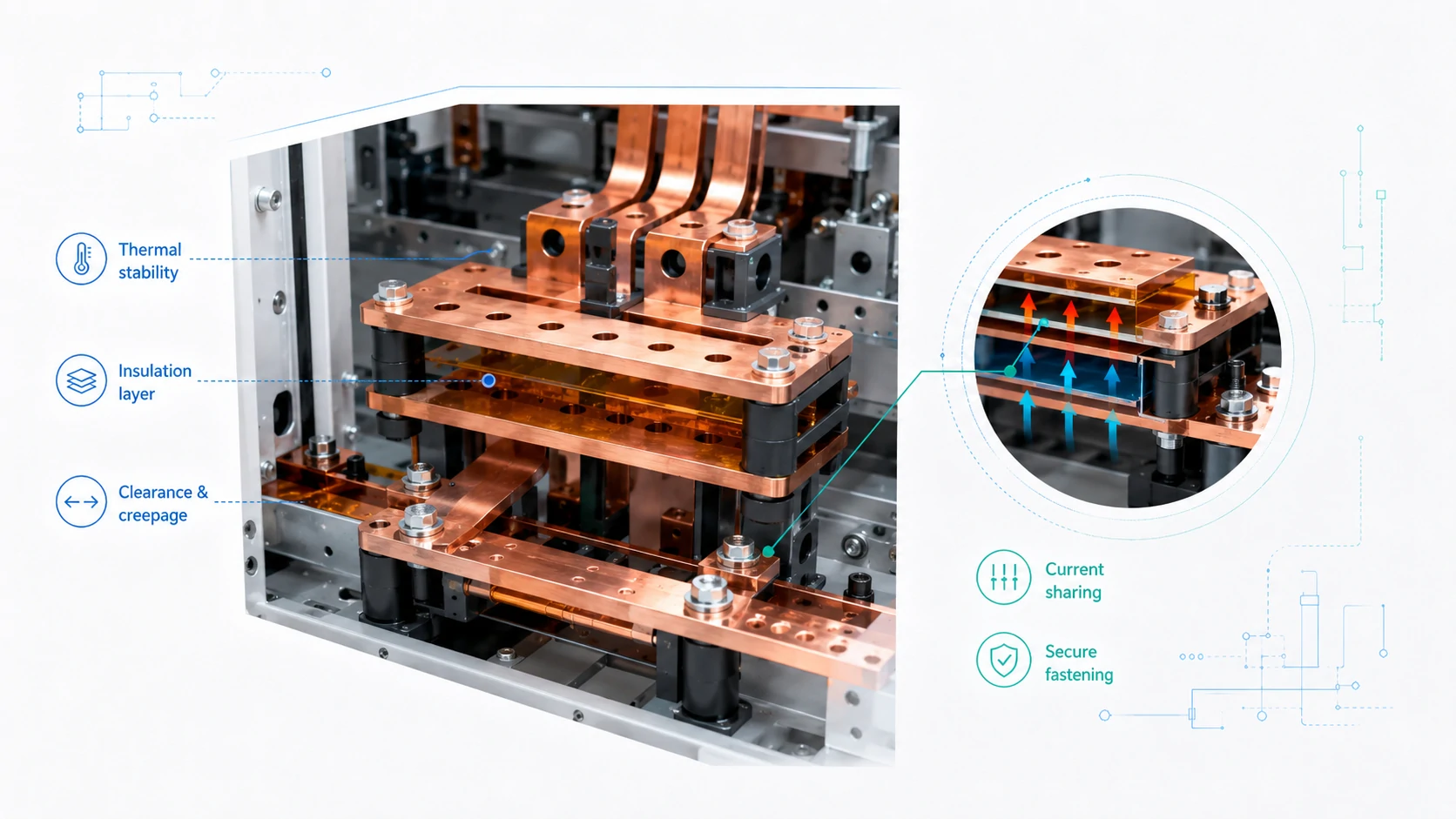 Power Bus Bar Applications in Switchgear, Battery Systems and Data Centers